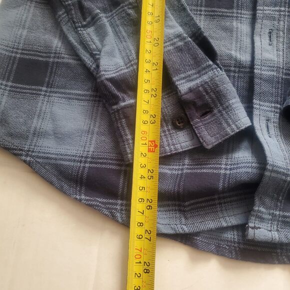 Men’s Small RAINFOREST FLANNEL LONG SLEEVE Indigo PLAID NWT MSRP $89 - Picture 8 of 9